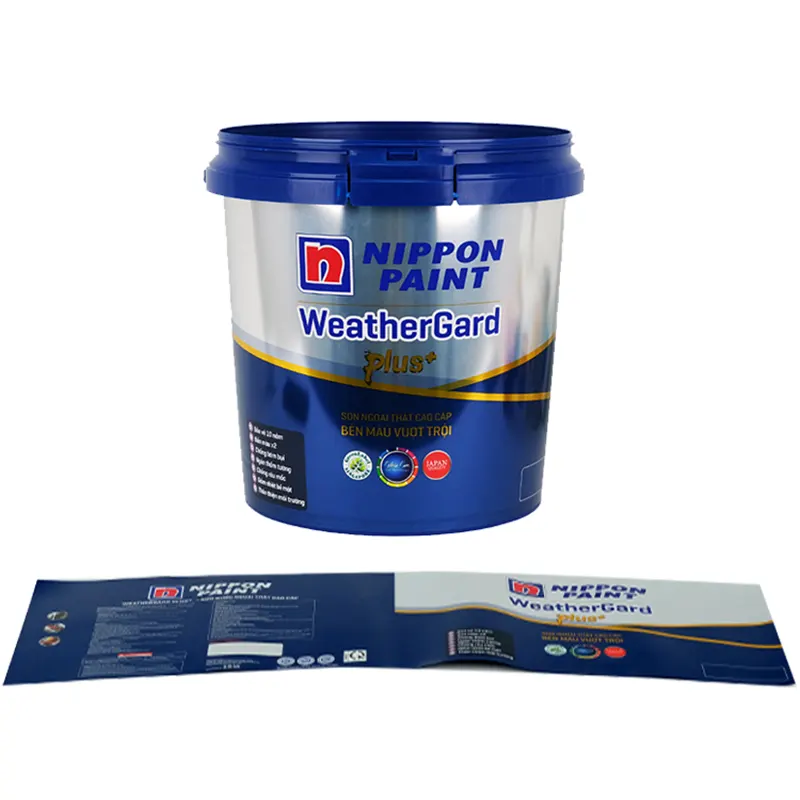 การฉีดขึ้นรูปฉลาก IML ถังสี PP